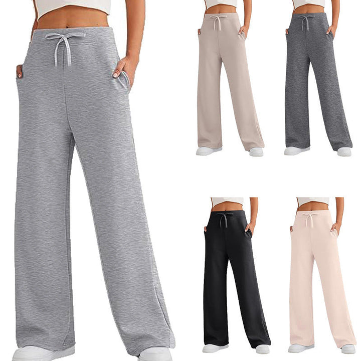 Damen Weite Freizeit-Hose mit elastischem Bund und praktischen Taschen Drune