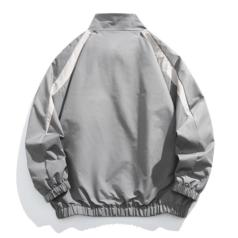 Herren Sportliche Übergangsjacke mit hohem Kragen und elastischer Taille Drune