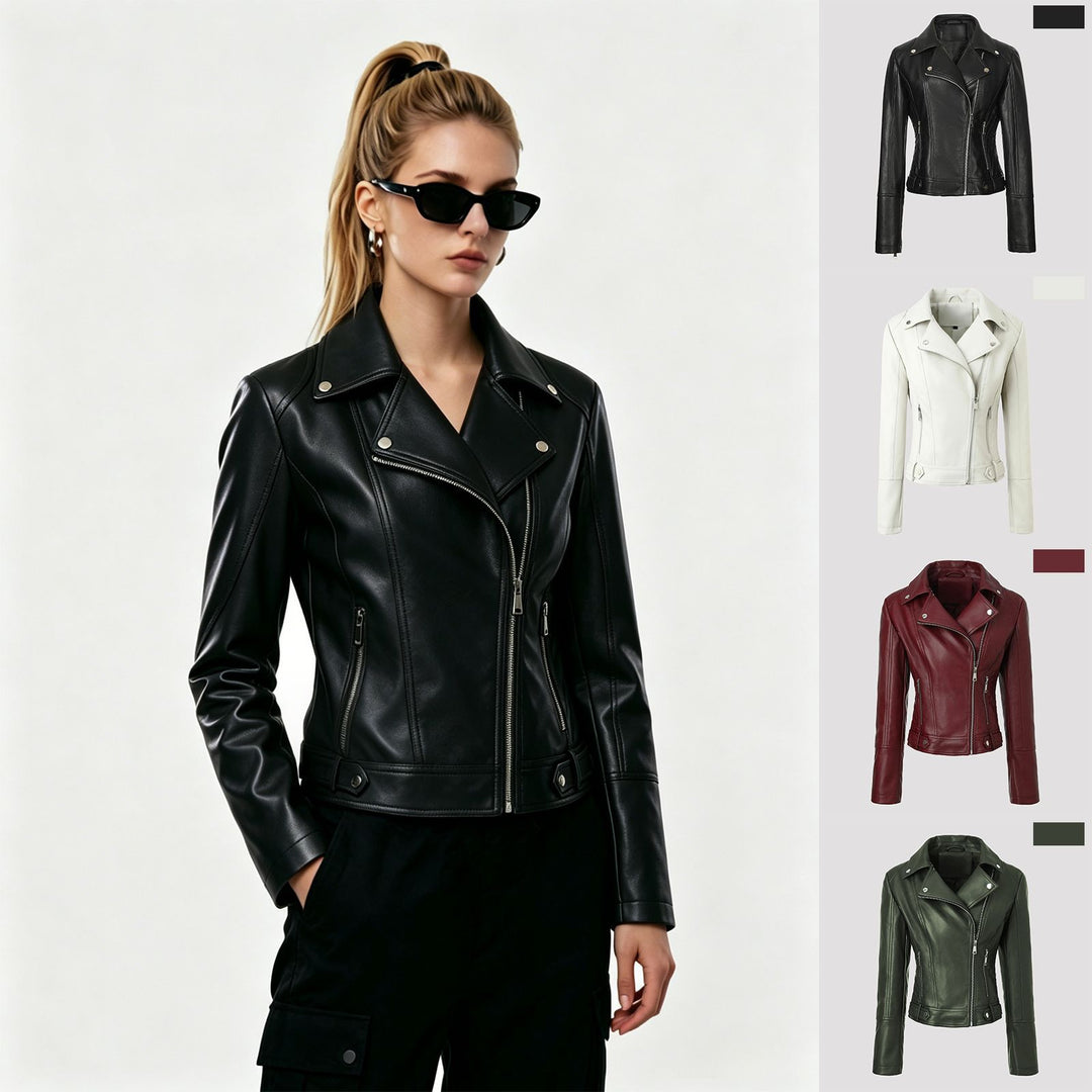 Damen Klassische Bikerjacke Drune