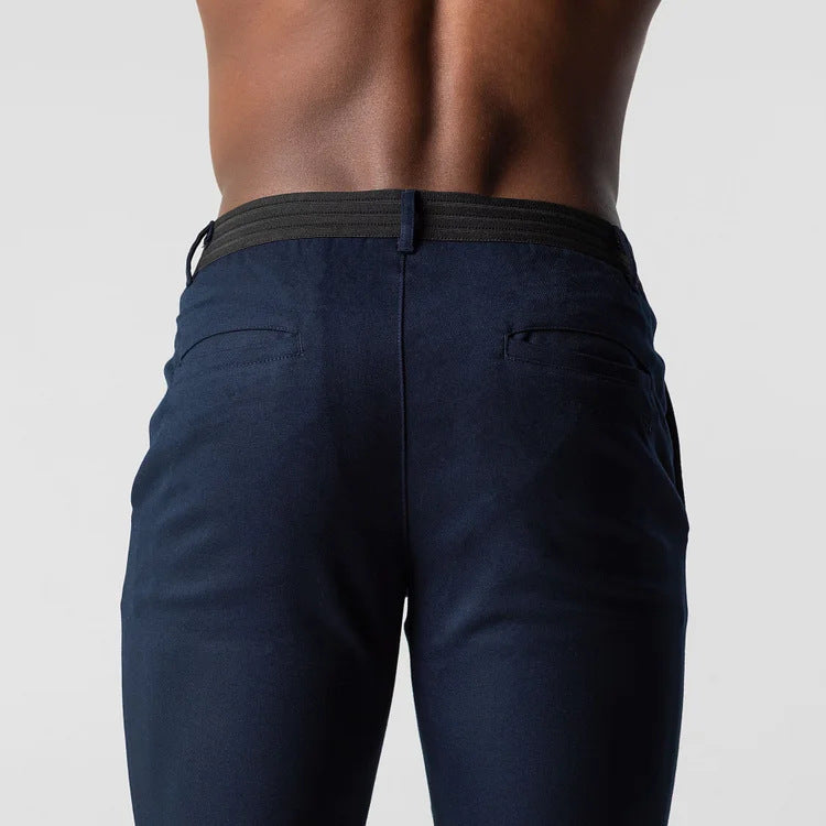 Herren Chinohose mit slim fit Schnitt und elastischem Bund Drune