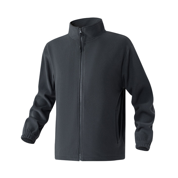 Herren Fleecejacke mit Stehkragen, durchgehendem Reißverschluss und elastischen Bündchen Drune