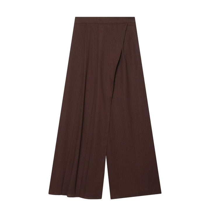 Damen Weite High-Waist Culotte mit Wickeloptik und ausgestelltem Bein Drune