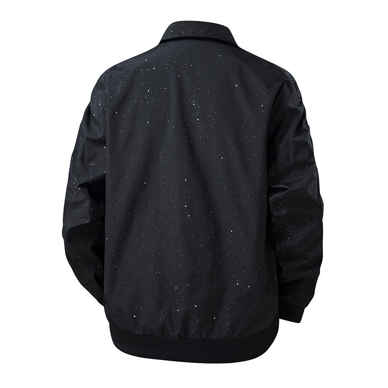 Herren Modische Übergangsjacke mit innovativem Stehkragen und nahtlosen Seitentaschen Drune