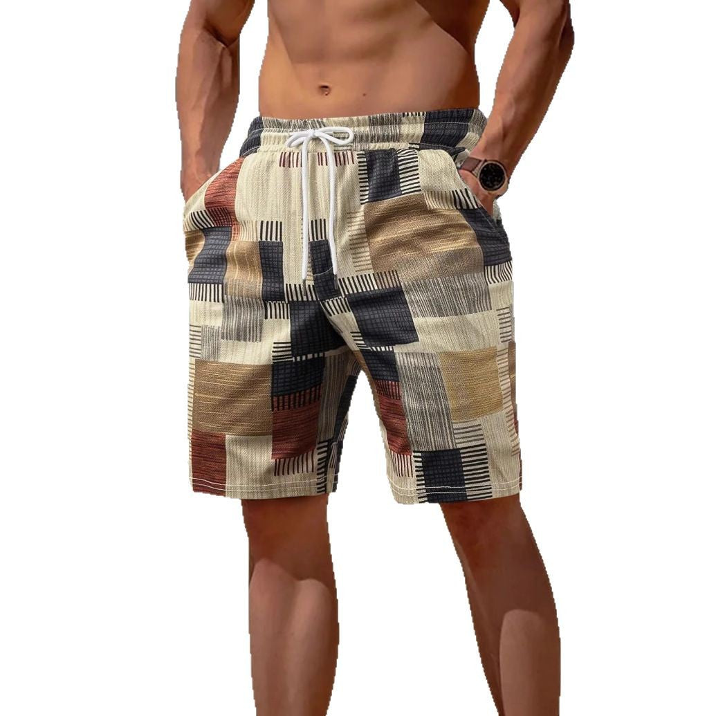 Herren stylische Bade-Shorts mit modernem Graphikmuster Drune