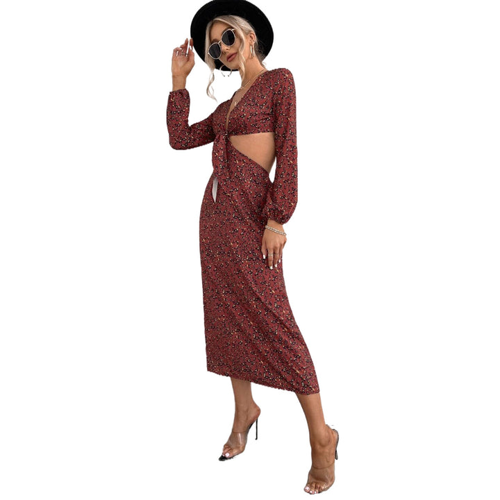 Damen Maxikleid mit Cut-Outs und verspieltem Knotendesign Drune