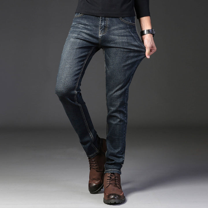 Herren schmal geschnittene Jeans mit angenehmem Stretch-Anteil und modernen Details Drune