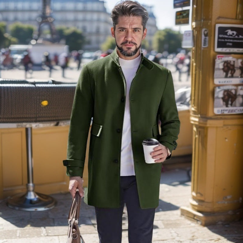 Herren modischer Freizeitmantel mit praktischen Taschen und elegantem Schnitt Drune