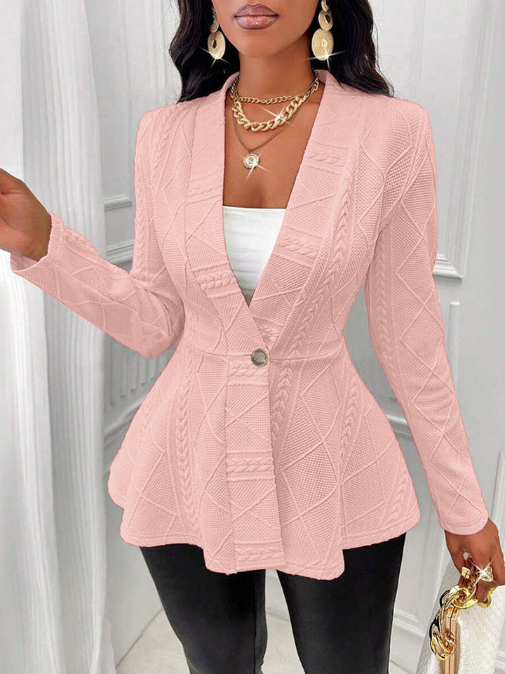 Damen elegante Blazerjacke mit strukturiertem Design und taillierter Silhouette Drune