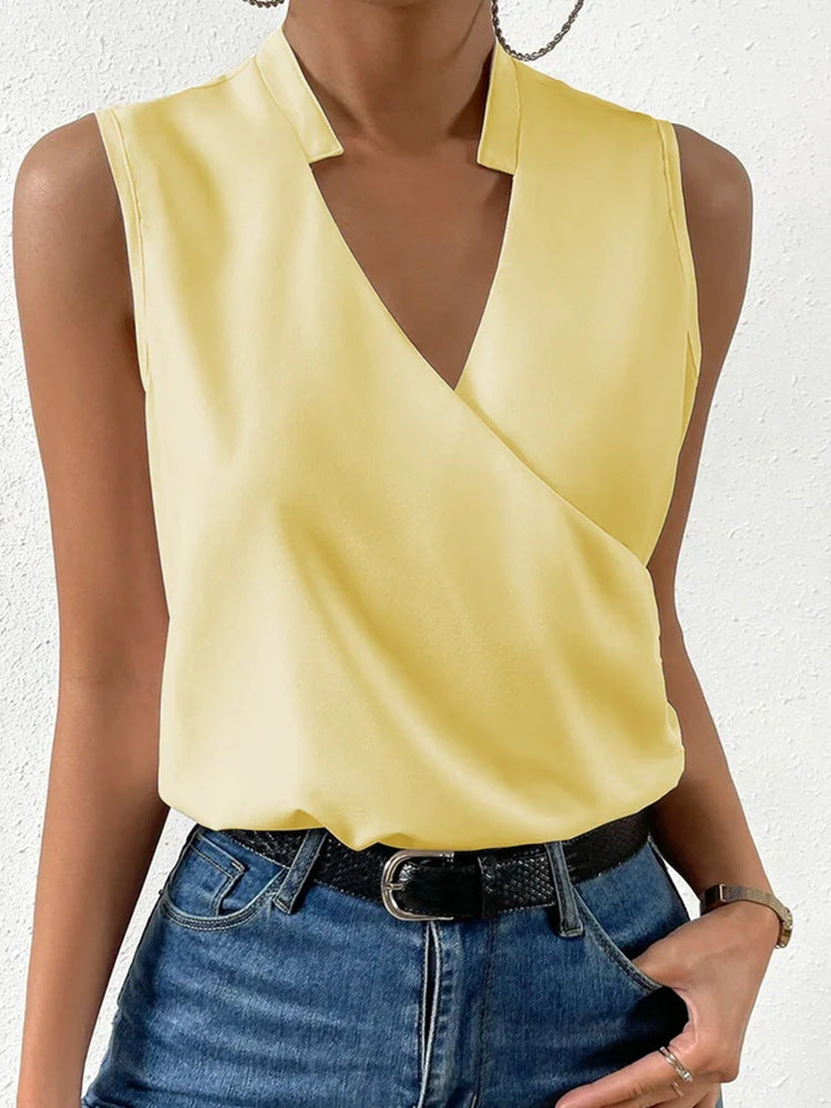 Damen Wickeloberteil mit elegantem V-Ausschnitt Drune