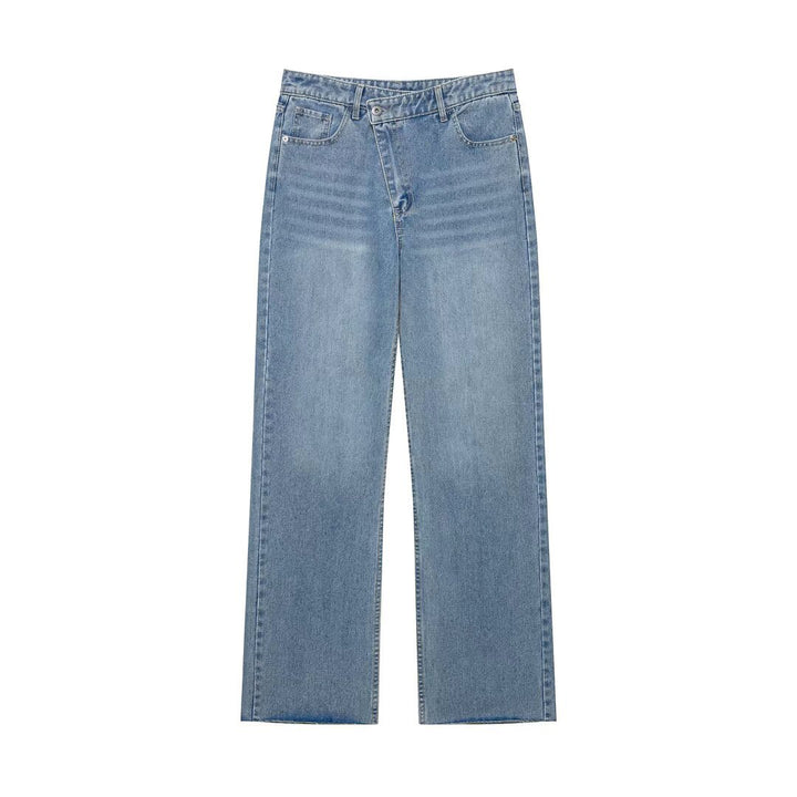 Damen Hochtaillierte weite Jeans mit geradem Bein und Fünf‑Taschen‑Schnitt Drune