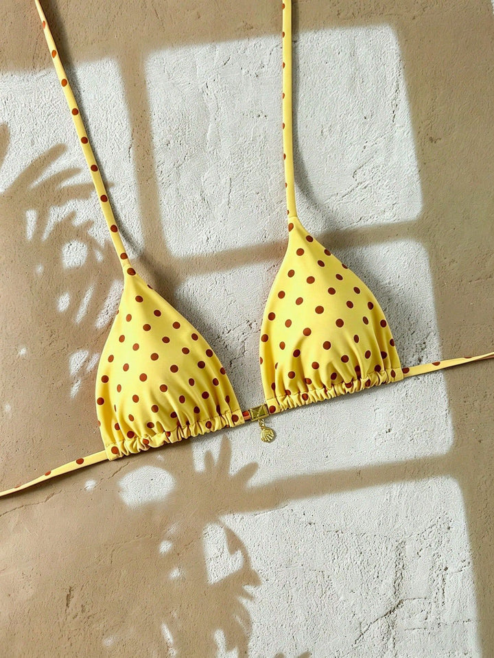 Damen Triangel-Bikinioberteil mit Rüschen Drune