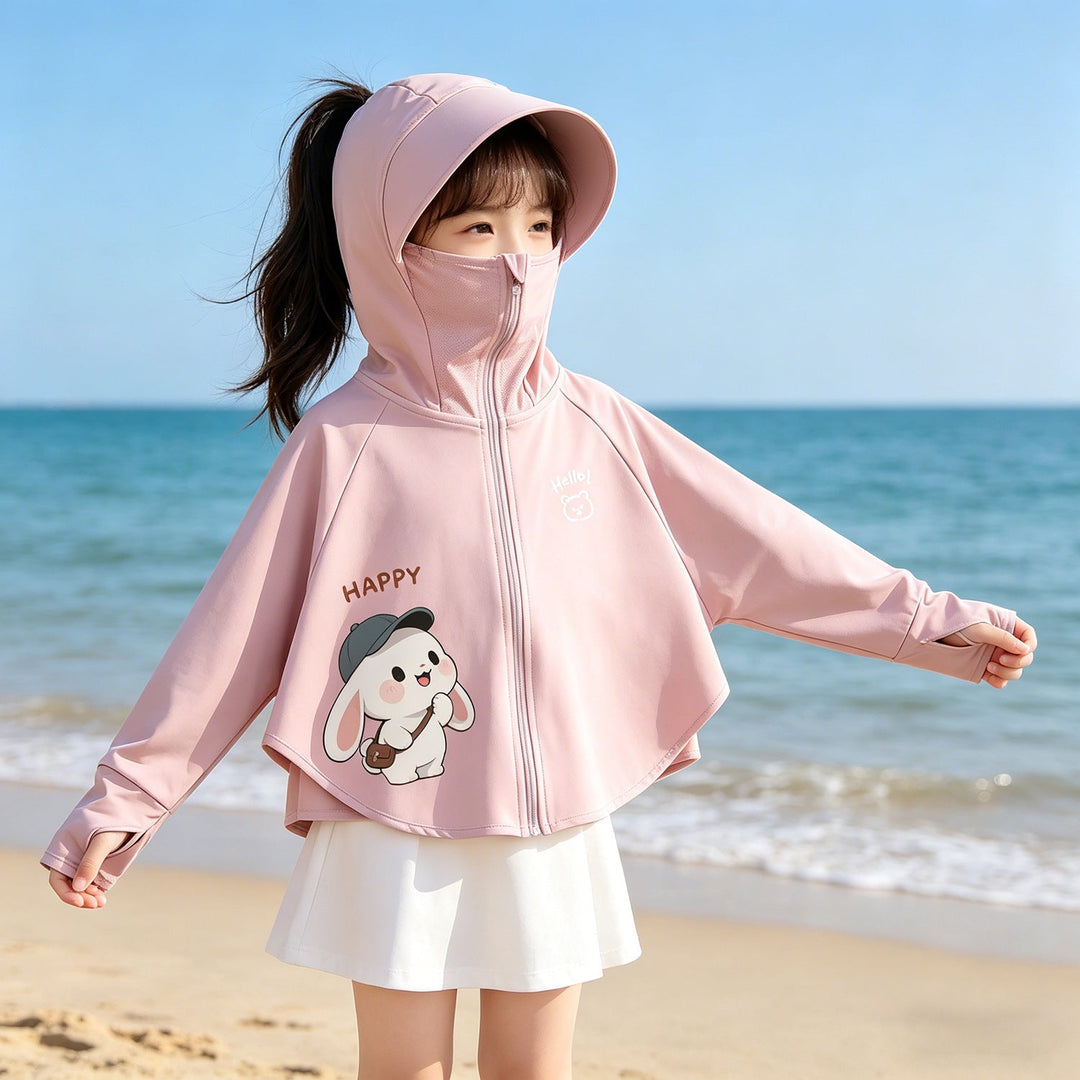 Mädchen Leichte Kapuzenjacke mit UV-Schutz Drune