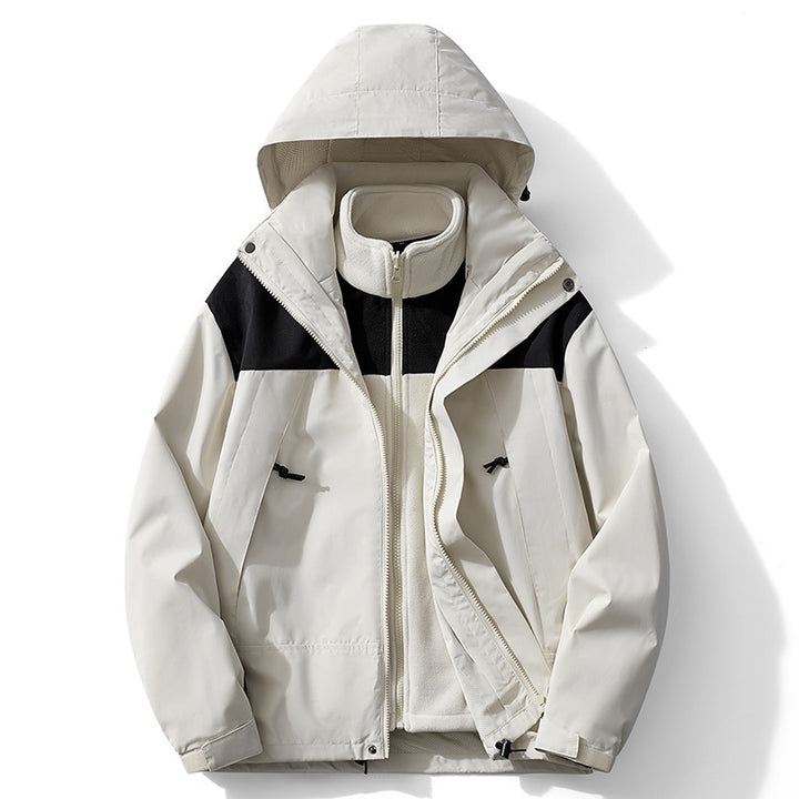 Herren zweilagige Softshell- und Fleece-Outdoorjacke mit abnehmbarem Innenfutter Drune