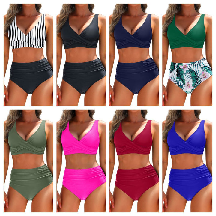 Damen Bikini-Set mit Figurformendem Oberteil und Hochtaillierten Shorts Drune