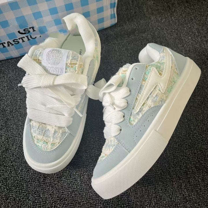 Damen modische Sneakers mit einzigartiger Textur und komfortabler Sohle Drune