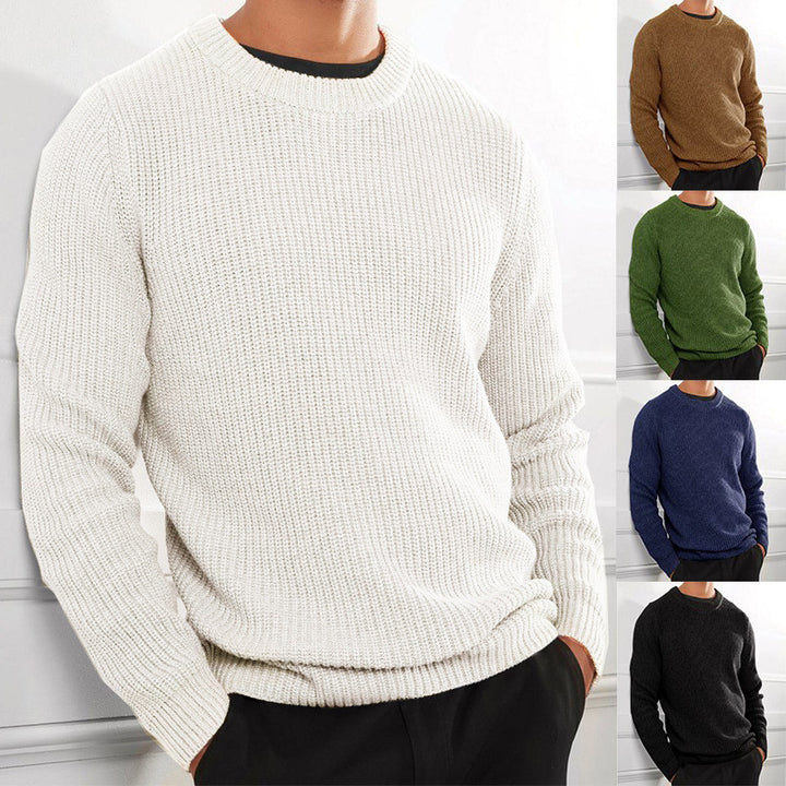 Herren Grobstrickpullover mit strukturiertem Design und hochgeschlossenem Kragen Drune