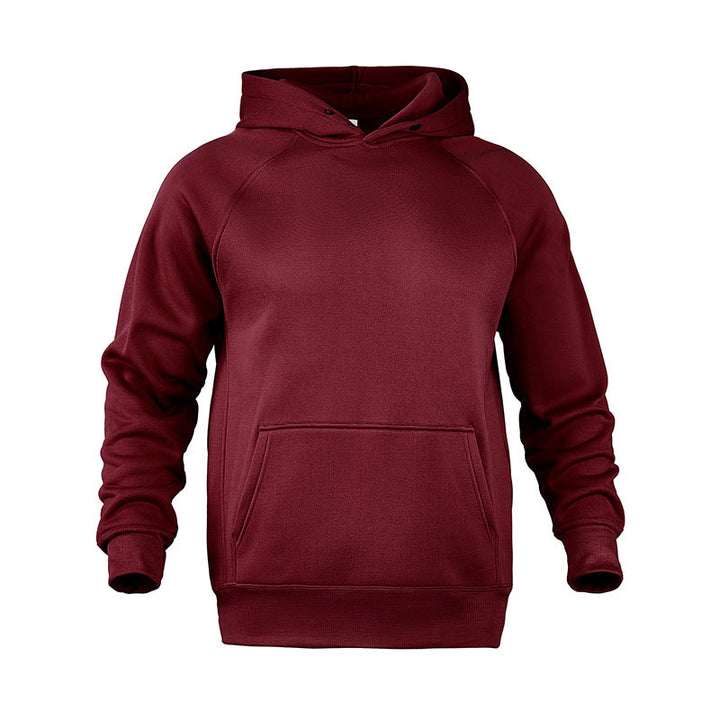 Herren nan Sweatstoff Kapuzenpullover mit Raglanärmeln, Kängurutasche und verstärktem Saum Drune