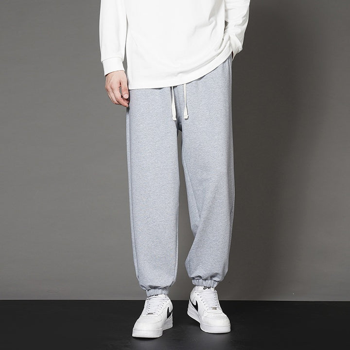 Herren Weite Relax-Jogginghose mit Kordelbund, geradem Beinverlauf & elastischen Bündchen Drune