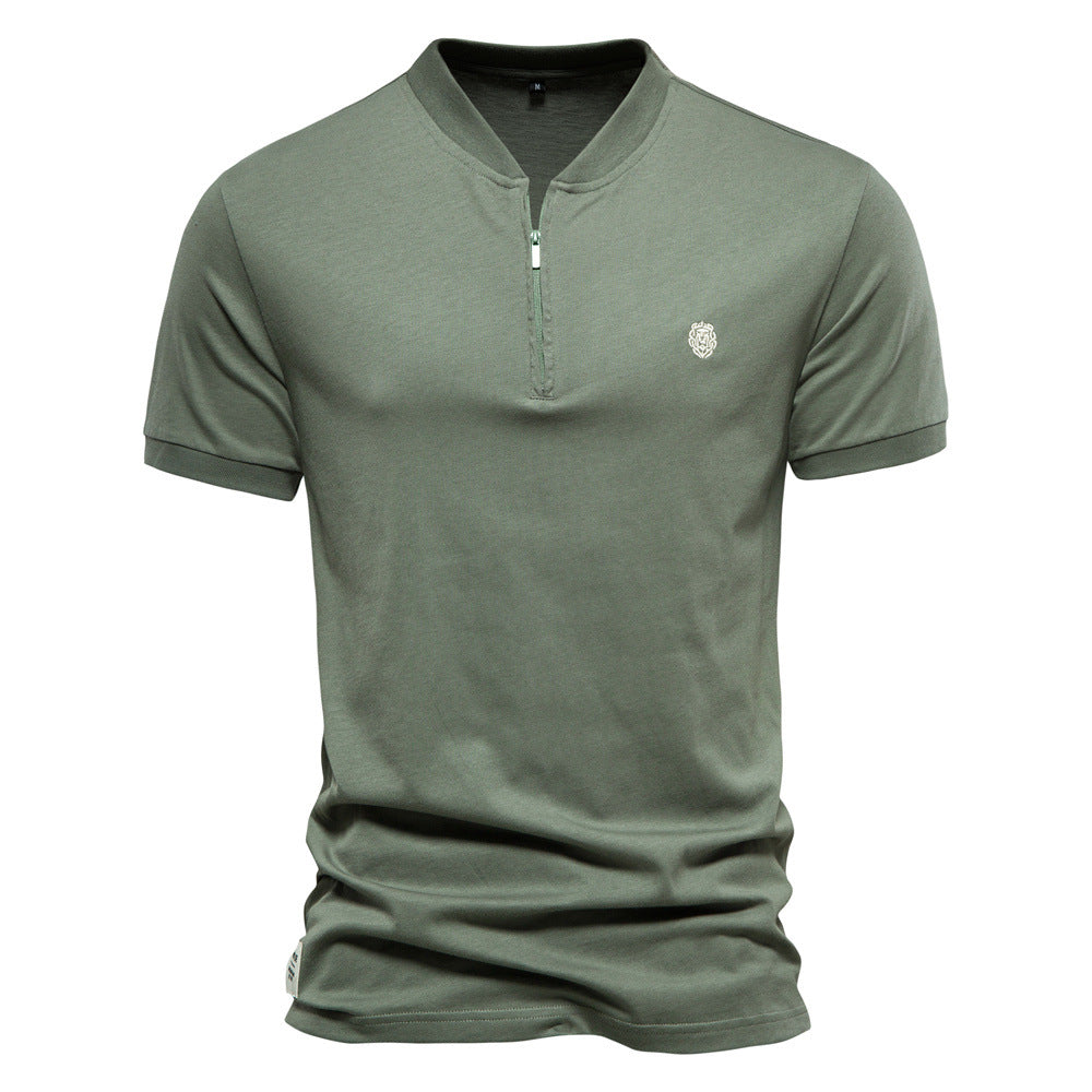 Herren Poloshirt mit modernem Stehkragen und hochwertigem Reißverschluss Drune