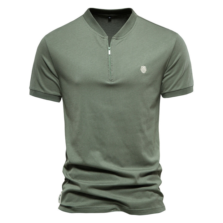 Herren Poloshirt mit modernem Stehkragen und hochwertigem Reißverschluss Drune