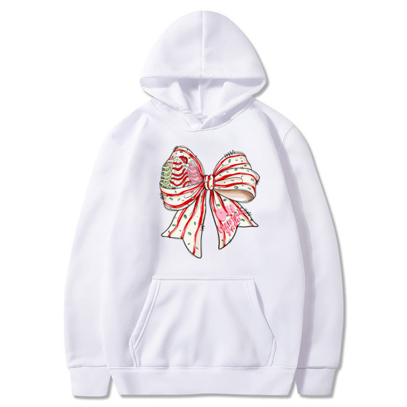 Damen Kapuzenpullover mit festlichem Schleifenmotiv Drune