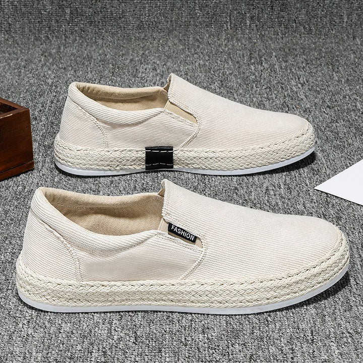 Herren Espadrille-Slipper aus Canvas mit geflochtenem Jutebesatz Drune
