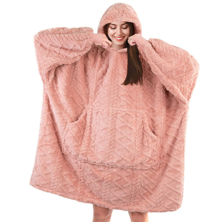 Damen Kuschelpullover mit Kapuze und praktischen Taschen Drune