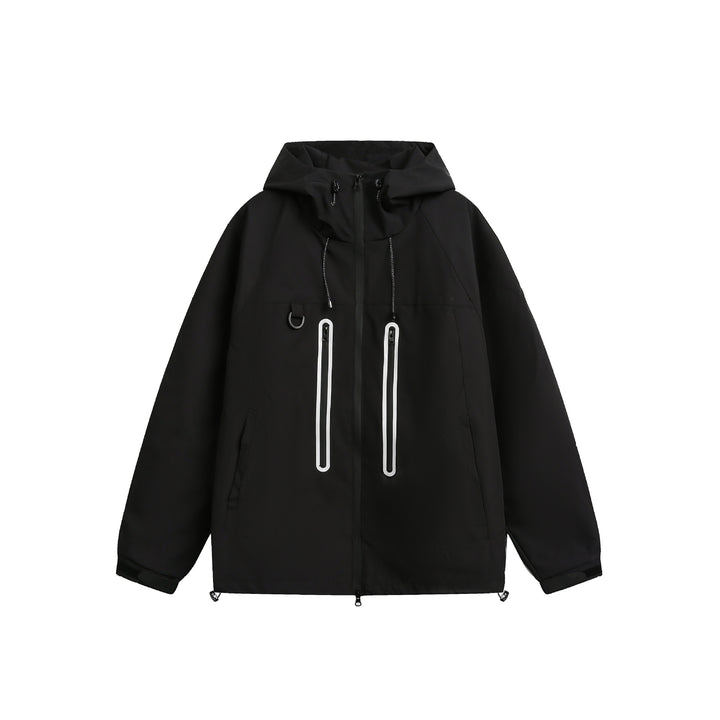 Damen Wasserdichte Parka-Jacke mit Kapuze und versiegelten Reißverschlüssen Drune