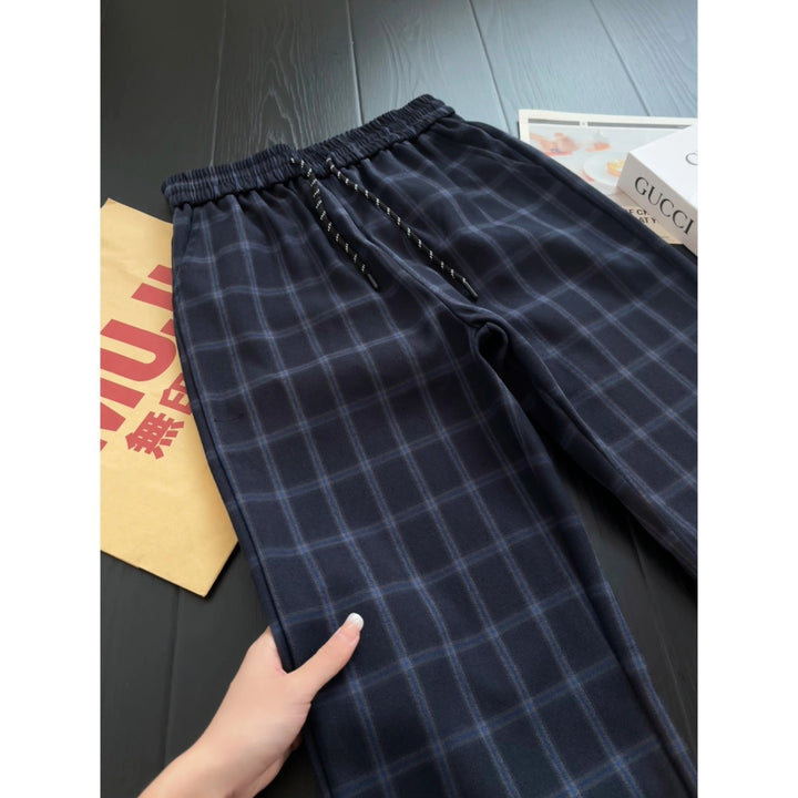 Damen Modische Karohose Drune