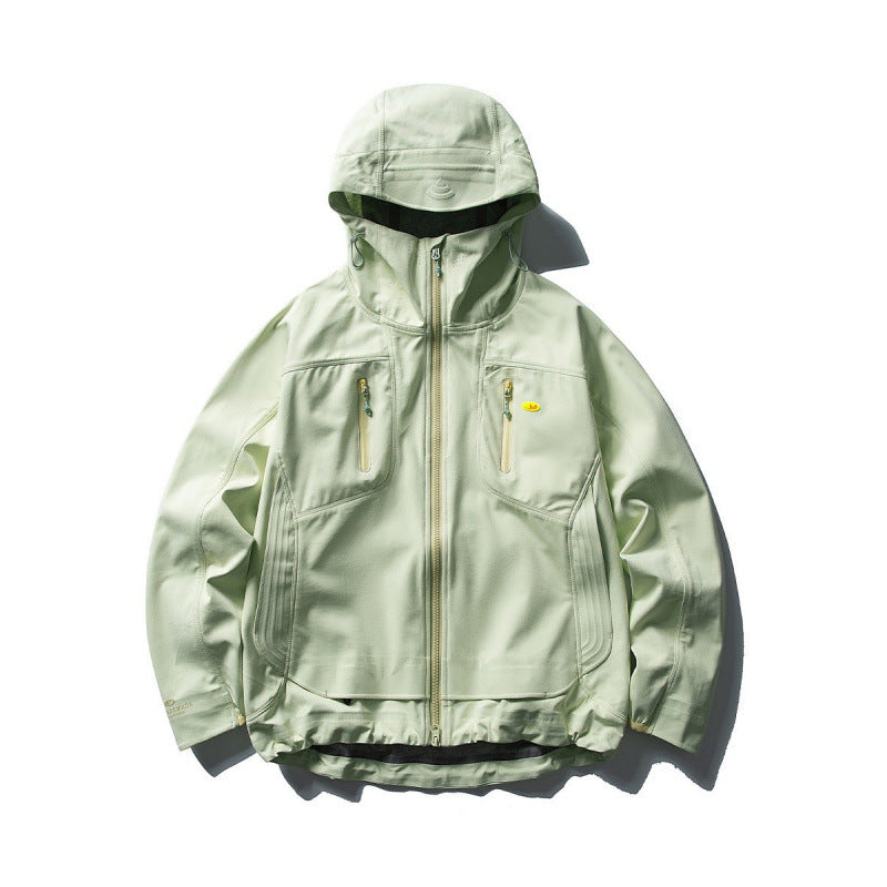 Unisex Technische Softshell-Fieldjacke mit verschweißten Nähten, vier Reißverschlusstaschen und verlängerter Rückenpartie Drune