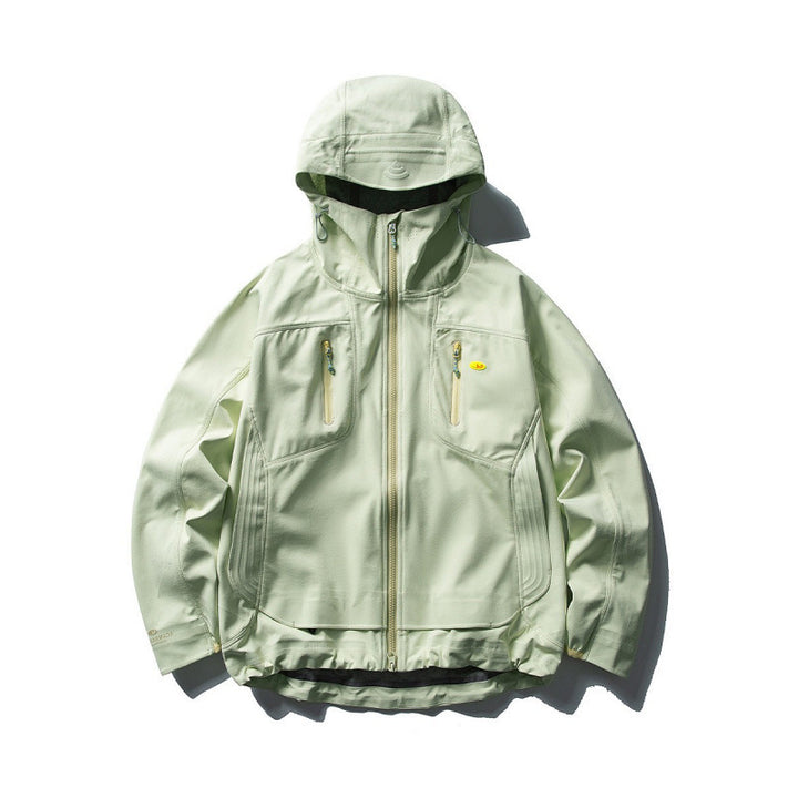Unisex Technische Softshell-Fieldjacke mit verschweißten Nähten, vier Reißverschlusstaschen und verlängerter Rückenpartie Drune