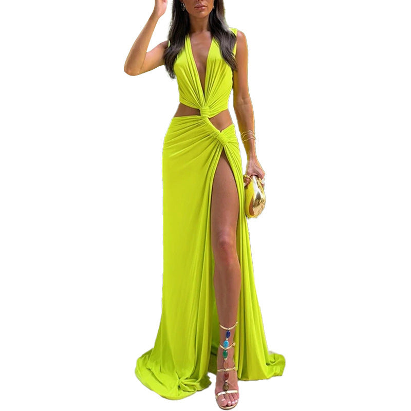 Damen Glamouröses Cut-Out Kleid Drune