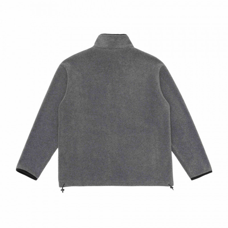 Herren Fleecejacke mit Stehkragen, windabweisendem Microfleece und Kordelzugsaum Drune