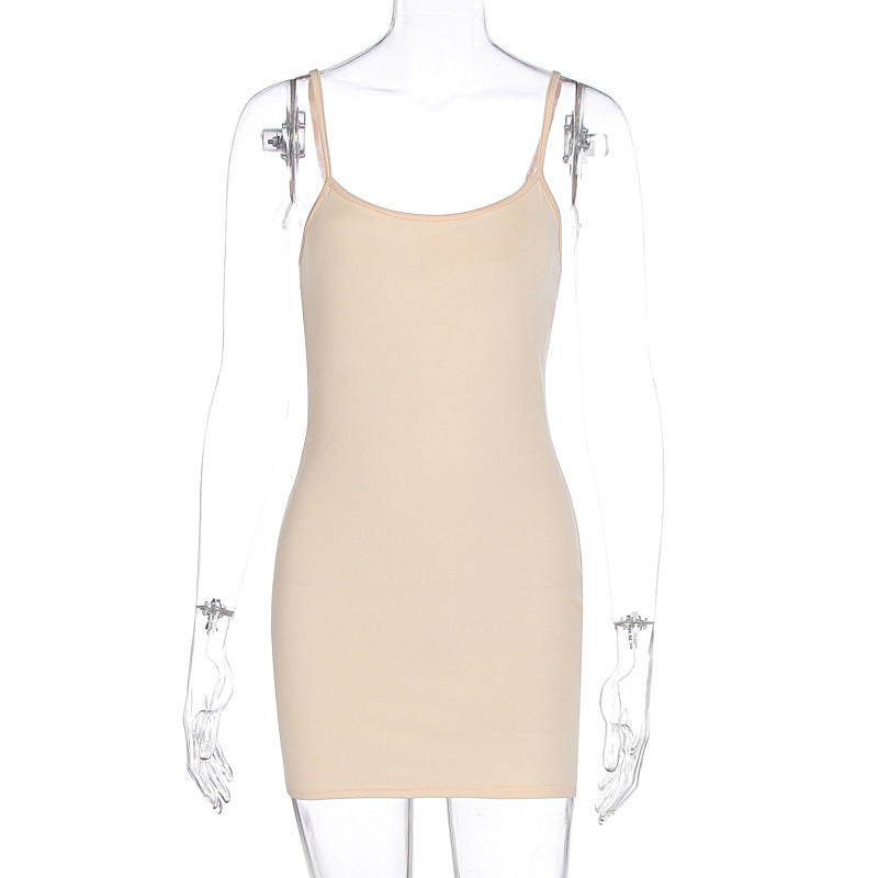 Damen Bodycon Kleid mit verstellbaren Trägern Drune