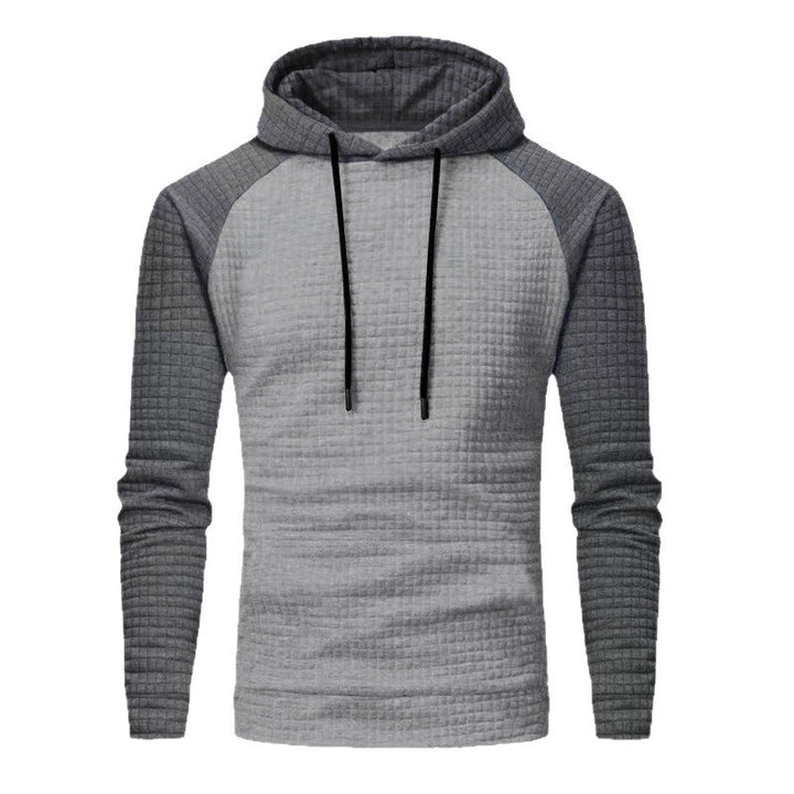 Herren nan gesteppter Kapuzenpullover mit Raglanärmeln und Waffelstruktur Drune