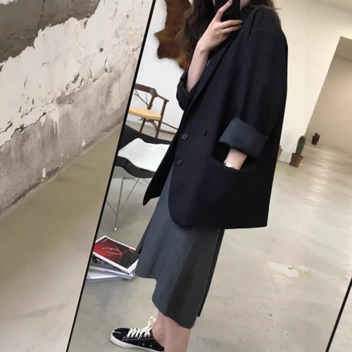 Damen Oversized Blazer mit doppelter Knopfleiste Drune
