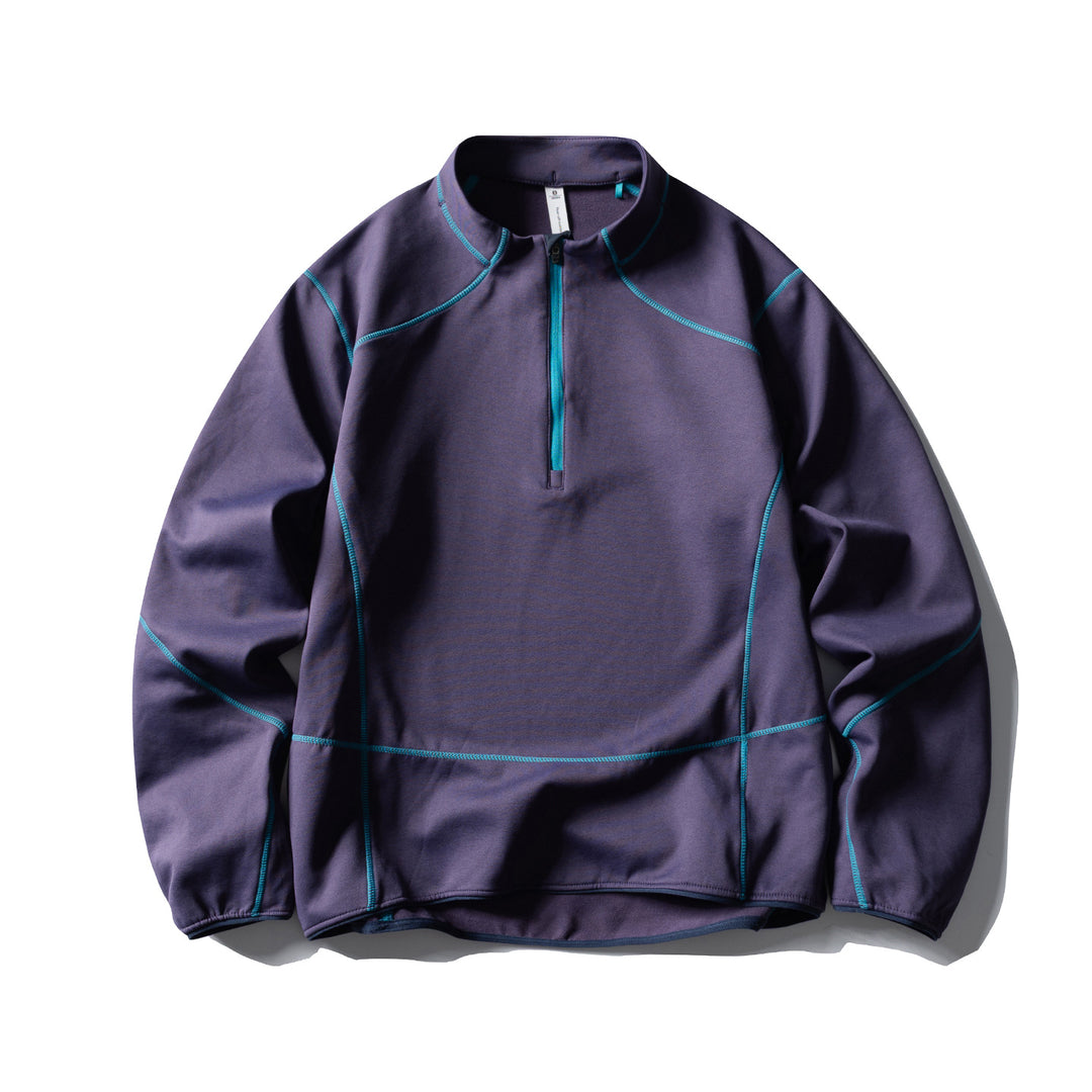 Unisex Halbzip-Fleecepullover mit Stehkragen, Flachnähten und verstellbarem Saum Drune