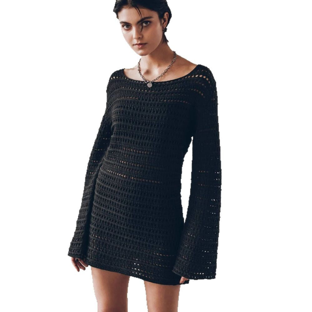 Damen Häkel Mini Kleid Drune
