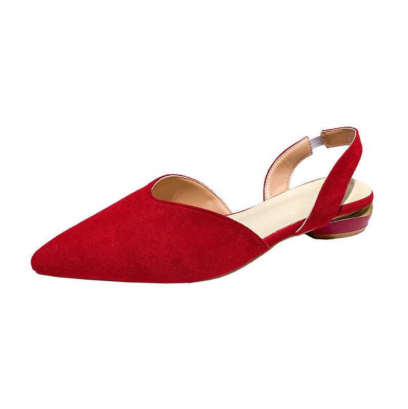 Damen elegante Slingback Ballerinas mit verstellbarem Riemendesign Drune