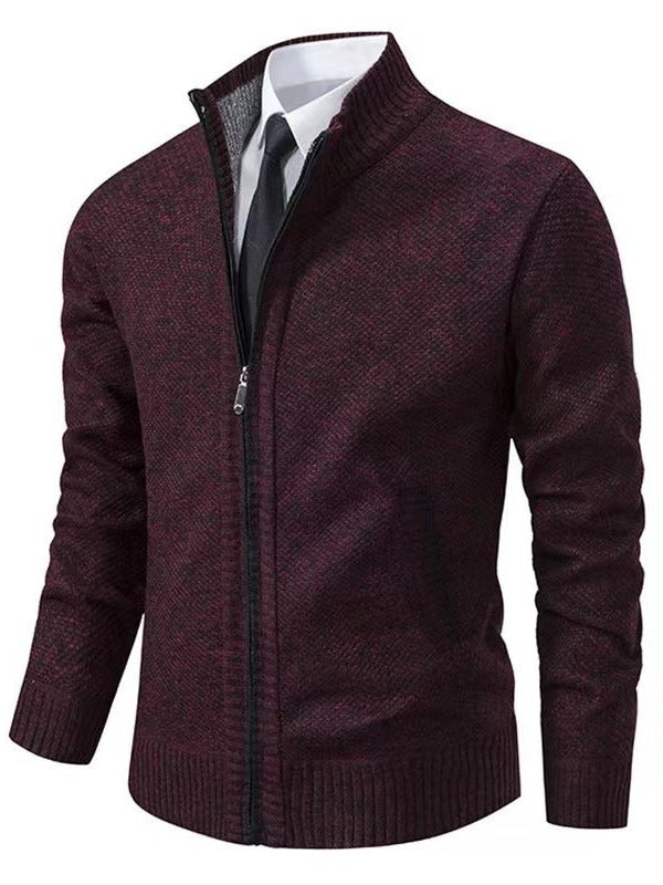 Herren modische Strickjacke mit Reißverschluss und praktischen Taschen Drune