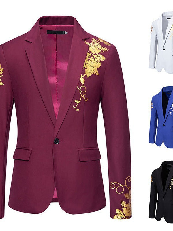 Herren eleganter Blazer mit floralem Design und hochwertiger Verarbeitung Drune