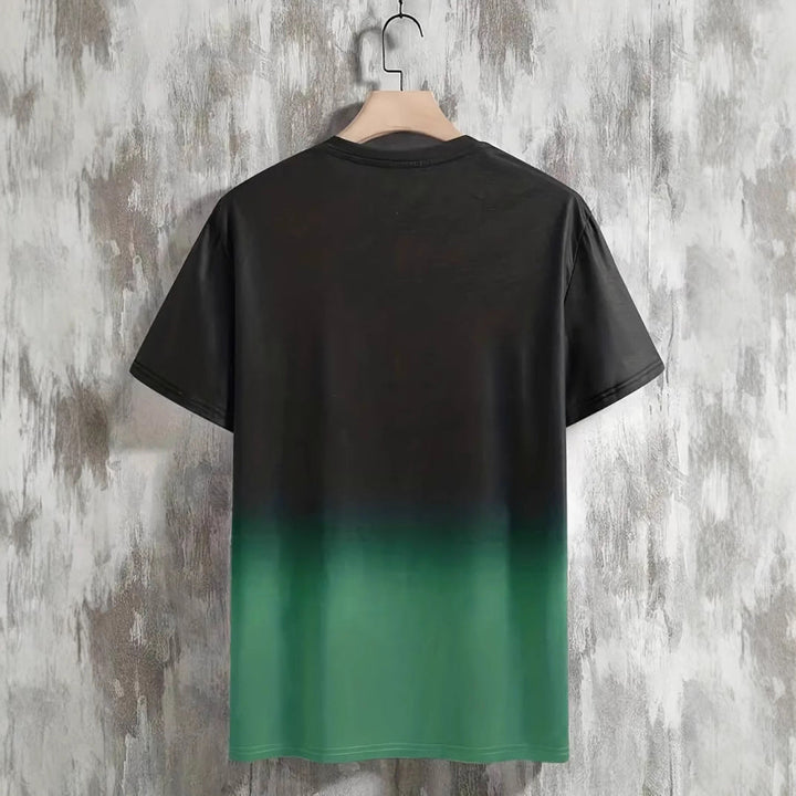 Herren T-Shirt mit modernem Farbverlauf und Palmenstickerei Drune