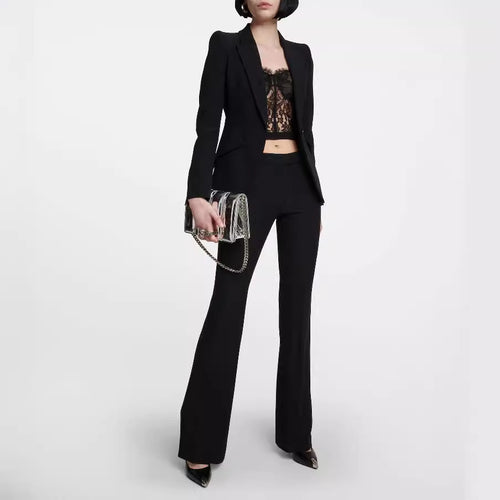 Damen Maßgeschneiderter Einreihiger Blazer mit skulpturierter Schulter und tailliertem Cut Drune