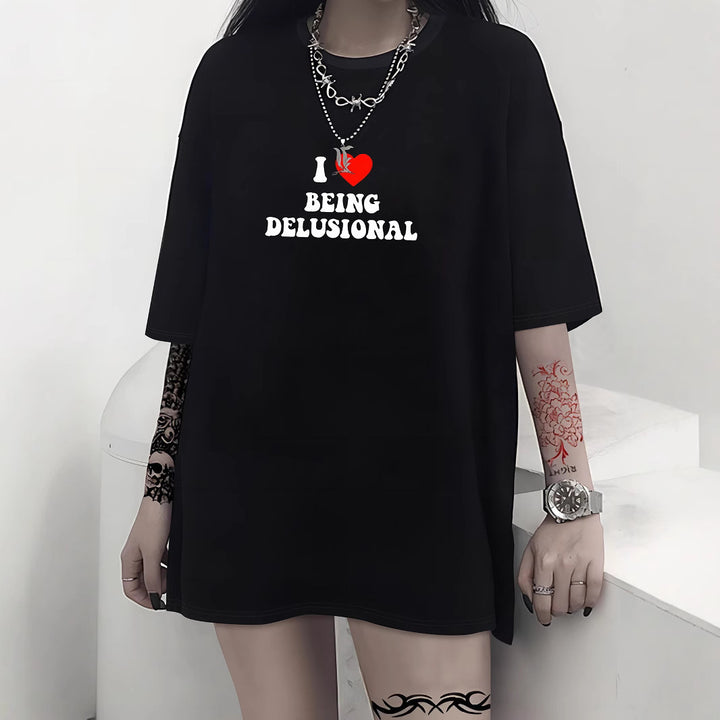 Damen T-Shirt mit kreativem Katzenmotiv und verspielter Schleife Drune
