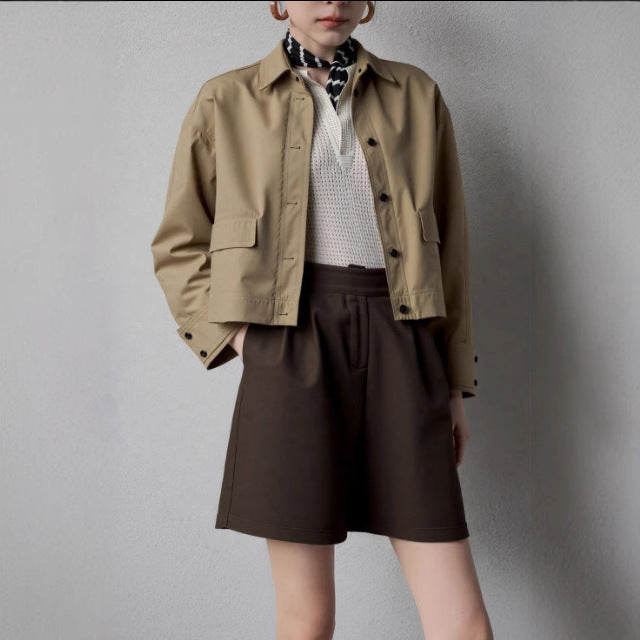 Damen Modische Utility-Jacke mit vielseitigem Design Drune
