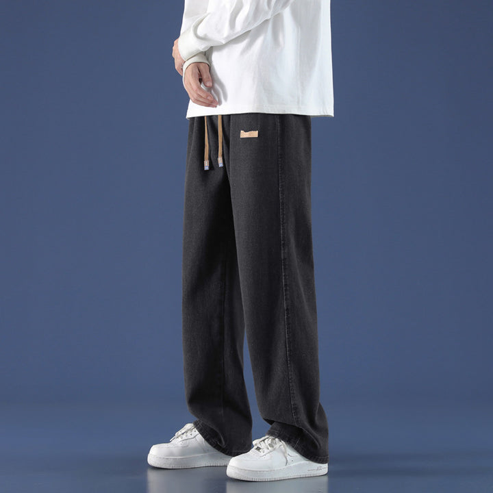 Herren Bequeme Weitgeschnittene Freizeithose