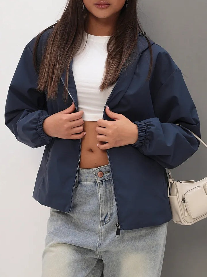 Damen Leichte Freizeitjacke mit Kapuze