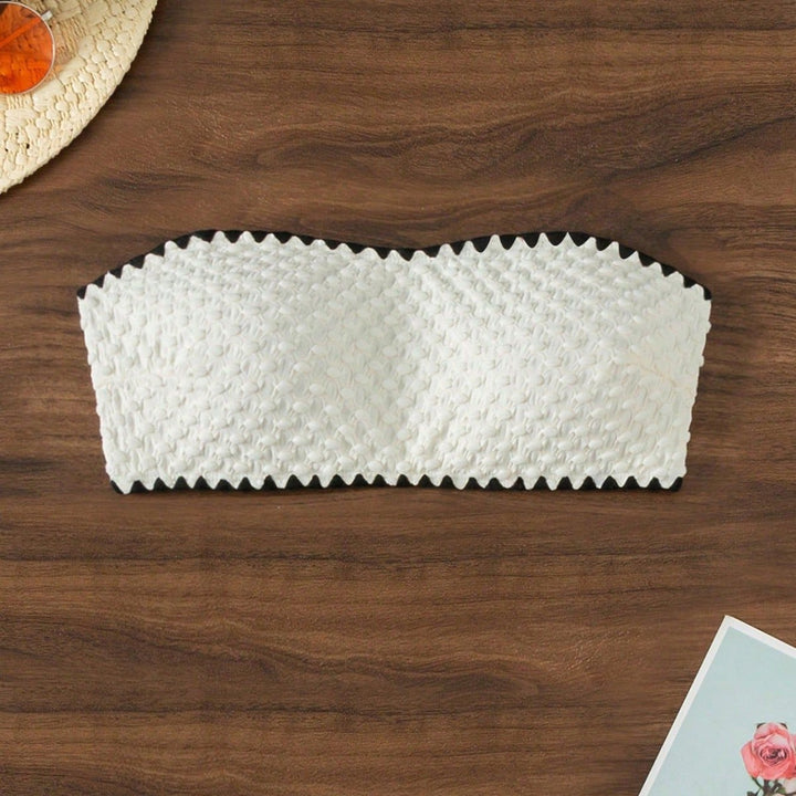 Damen Bandeau-Bikinioberteil mit strukturierter Oberfläche Drune