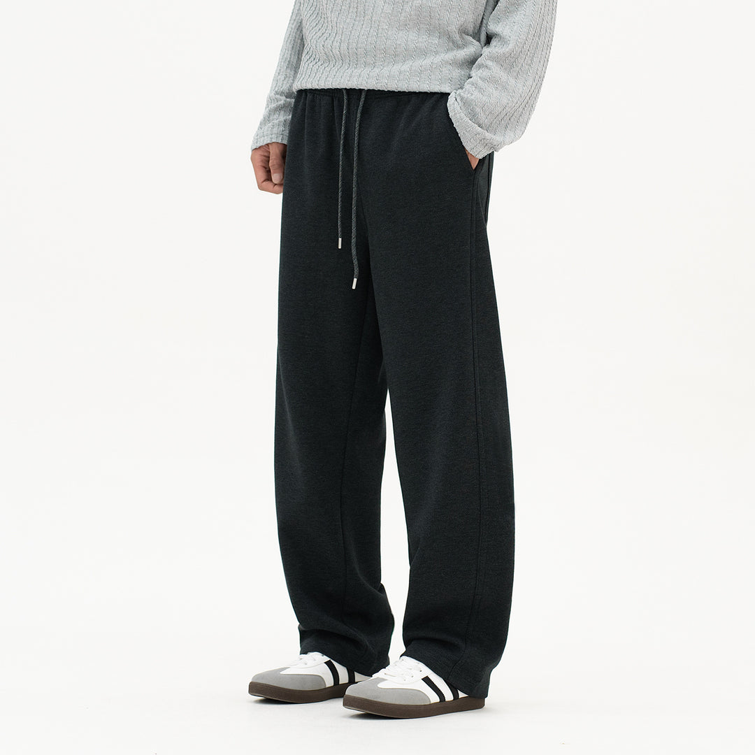Herren Lounge-Jogginghose mit weitem Bein und Kordelzug Drune