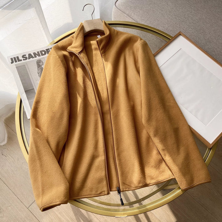 Damen Fleecejacke mit innovative Hochkragenlösung Drune